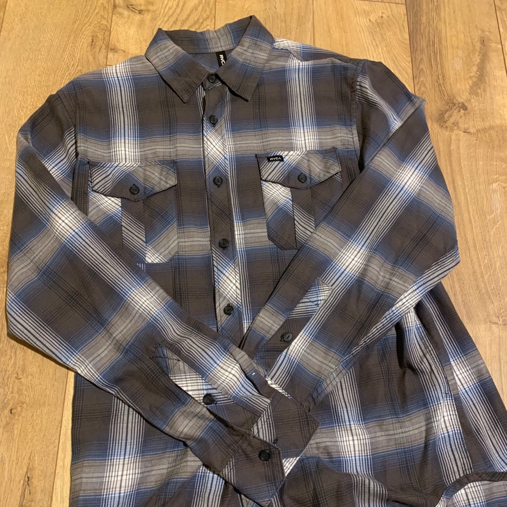 RVCA Flannel Plaid Button Down